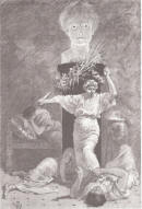Apel·les Mestres: Il·lustració de Ione, Últimos dias de Pompeya, 1883.