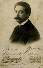 Portrait dédicacé de Enric Granados jeune homme