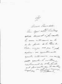 Carta manuscrita de Gaud a Josep Canaleta i Cuadras.