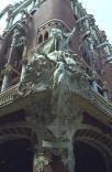 Domnech i Montaner: Palau de la Msica Catalana y Grupo escultrico de Miquel Blay La Cancin popular.