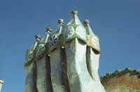 Gaudí: Casa Batlló, Chimeneas