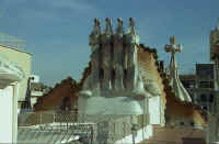 Gaudí: Casa Batlló, Terrado y chimeneas