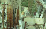 Gaud: Sagrada Familia -  Vista superior de las obras de cobertura de la nave