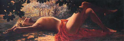 Riquer: Pintura "Desnudo femenino" leo