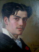 Alexandre de Riquer  21 ans, portrait de A. Romeu.