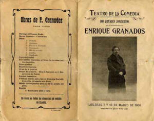 Programa d'un concert de Granados