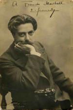 Portrait de Enric Granados ddicac  son lve Franck Marshall