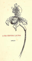 Apelles Mestres: Dedicatoria de Liliana a la seva esposa Laura.