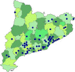 Contres et populations avec des oeuvres Art Nouveau en Catalogne