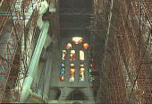 Gaud�: Sagrada Fam�lia - Le transept vers le c�t� de la fa�ade de la Passion