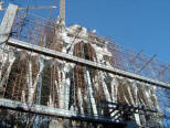 Gaud�: Sagrada Fam�lia  Fa�ade de la Gloire  �tat de construction au mois de f�vrier de 2005