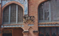 Dom�nech i Montaner:  Reus   Institut Pere Mata   Decoration de la fa�ade du Pavillon des Distingu�s