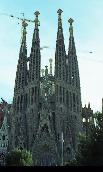 Sagrada Familia Passion Facade Or Nativity Facade